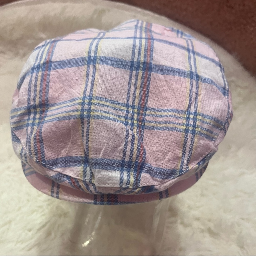 Janie and Jack Linen Blend Plaid Newsboy Cap Boys Size 6-8